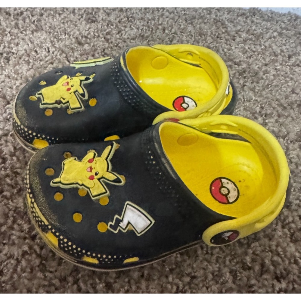 Kids' Crocs x Pokemon Pikachu Classic Clog Shoes Boys Girls Toddler Sz 7